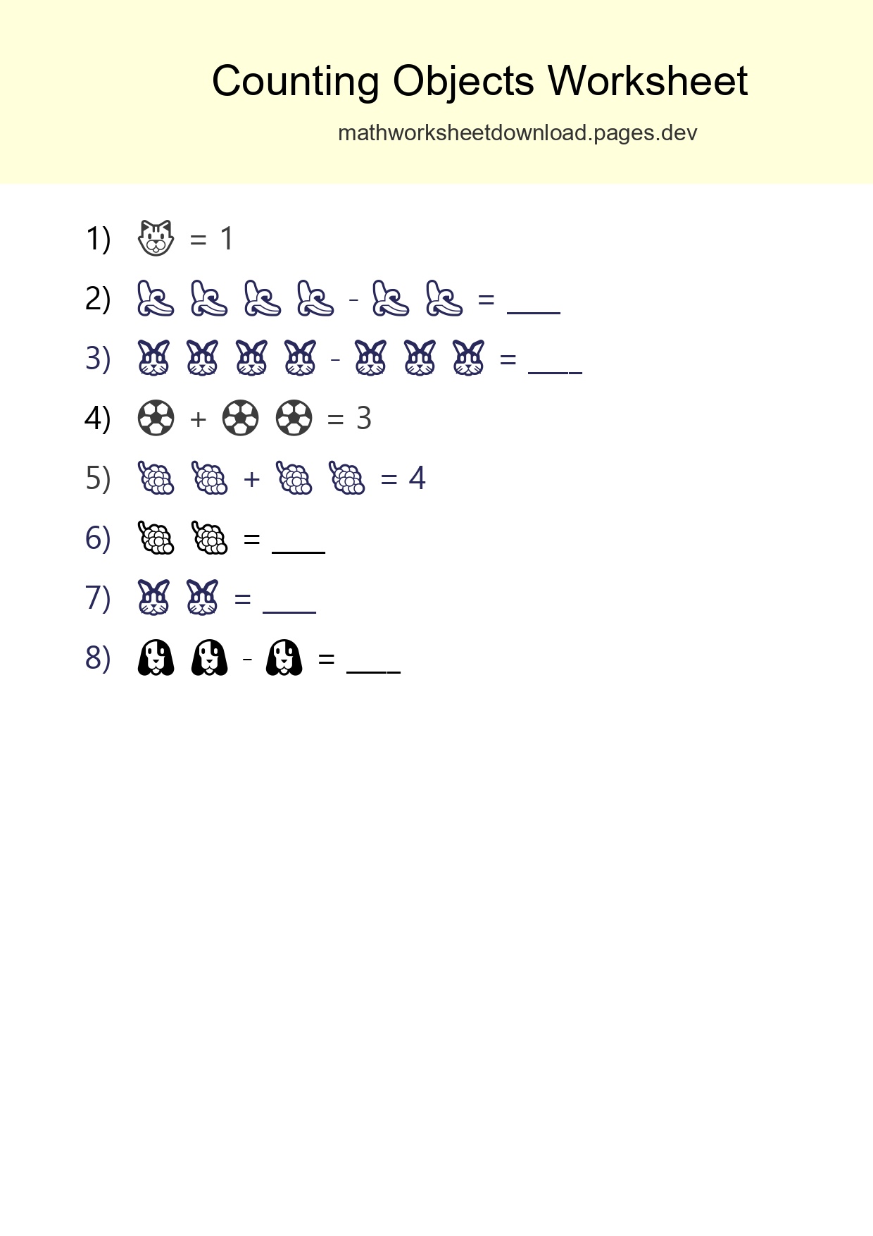 Learn Counting With Pictures Worksheet (Pre-K) - Part 163